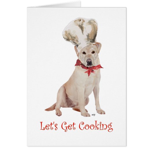 Yellow Labrador Retriever Cooking Cards (Front)