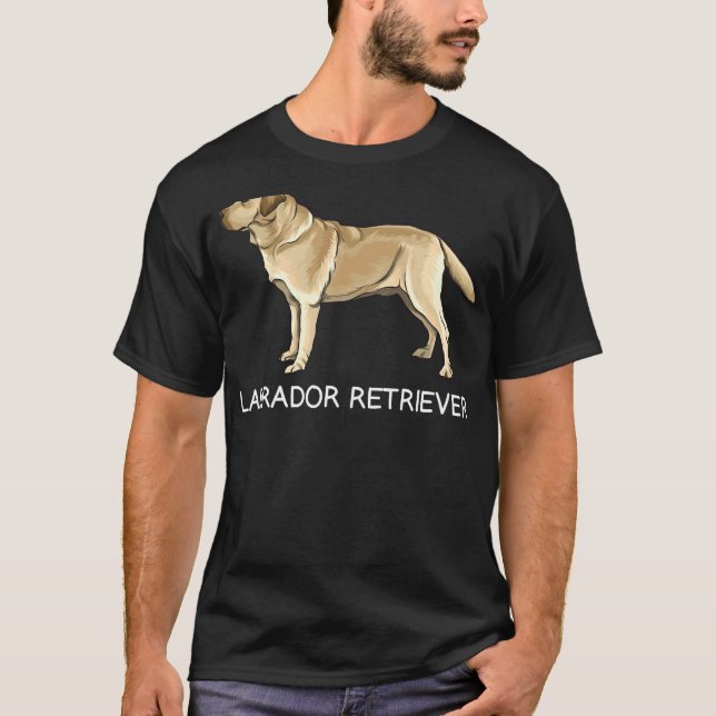 Yellow Labrador Retriever Crazy Dog T-Shirt (Front)