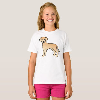 Yellow Labrador Retriever Cute Cartoon Dog Drawing T-Shirt