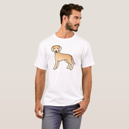 Yellow Labrador Retriever Cute Cartoon Dog Drawing T_Shirt