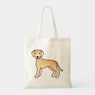 Yellow Labrador Retriever Cute Cartoon Dog Drawing Tote Bag