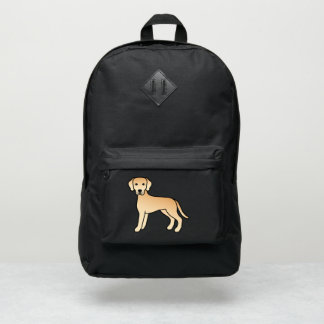 Yellow Labrador Retriever Cute Cartoon Dog Port Authority® Backpack