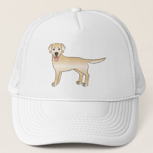 Yellow Labrador Retriever Cute Cartoon Dog Trucker Hat