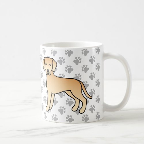 Yellow Labrador Retriever Cute Cartoon Dogs  Paws Coffee Mug
