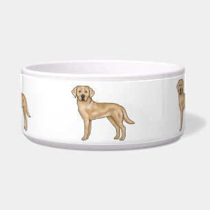 Yellow Labrador Retriever Cute Cartoon Lab Dog Art Bowl