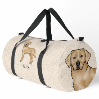 Yellow Labrador Retriever Cute Cartoon Lab Dog Duffle Bag