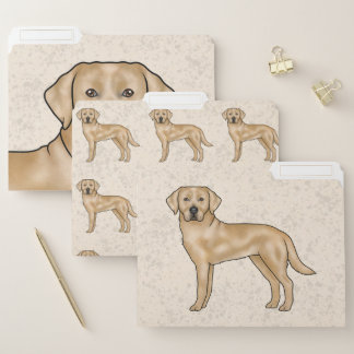 Yellow Labrador Retriever Cute Cartoon Lab Dog File Folder