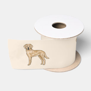 Yellow Labrador Retriever Cute Cartoon Lab Dog Satin Ribbon