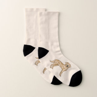 Yellow Labrador Retriever Cute Cartoon Lab Dog Socks