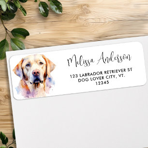 Yellow Labrador Retriever Cute Dog Return Address Label