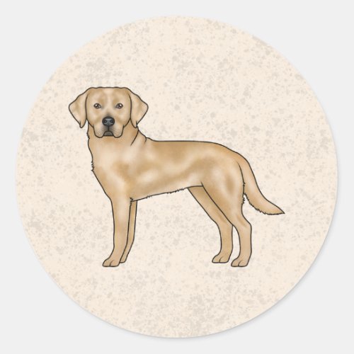 Yellow Labrador Retriever Cute Lab Dog Beige Classic Round Sticker