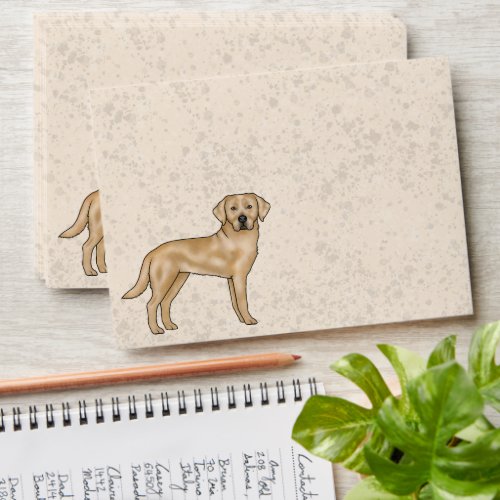 Yellow Labrador Retriever Cute Lab Dog Print Beige Envelope