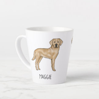 Yellow Labrador Retriever Cute Lab Dog Your Name Latte Mug