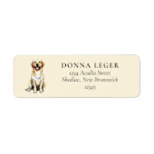 Yellow Labrador Retriever Dog Address Label (Front)