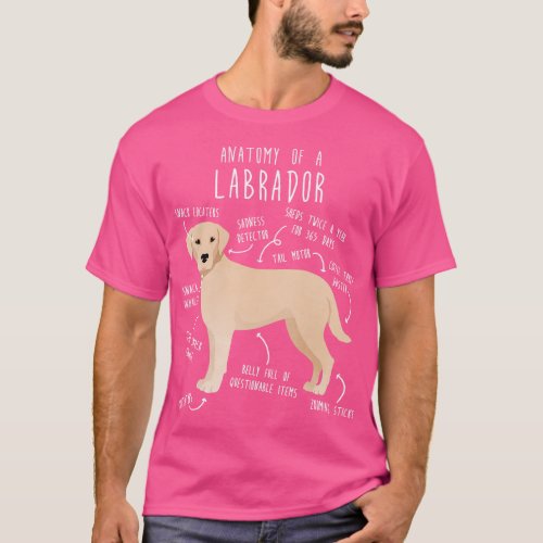 Yellow Labrador Retriever Dog Anatomy 1 T_Shirt