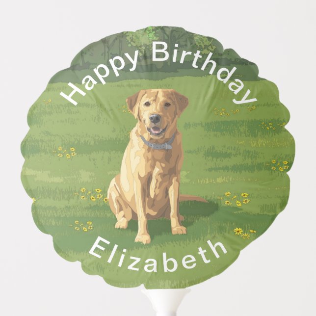 Yellow Labrador Retriever Dog Balloon (Front)