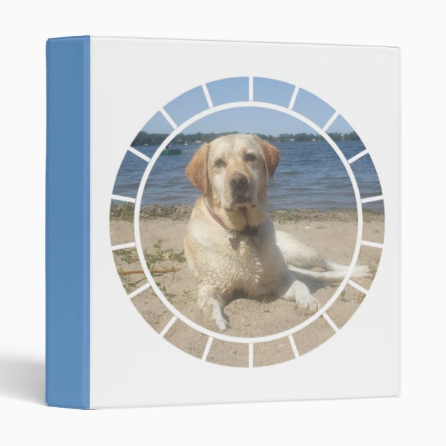 Yellow Labrador Retriever Dog Binder (Front/Spine)
