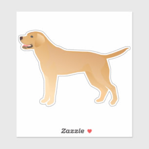 Yellow Labrador Retriever Dog Breed Silhouette Sticker