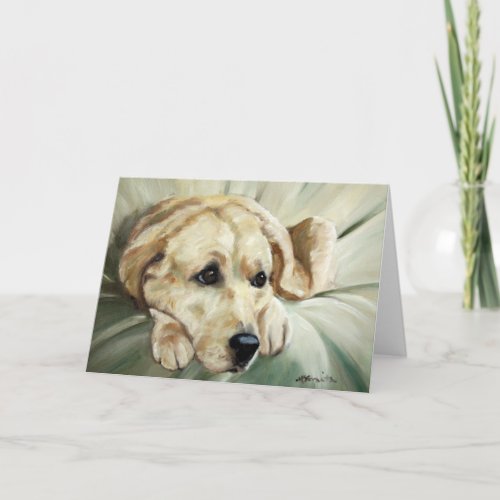 Yellow Labrador Retriever Dog Card