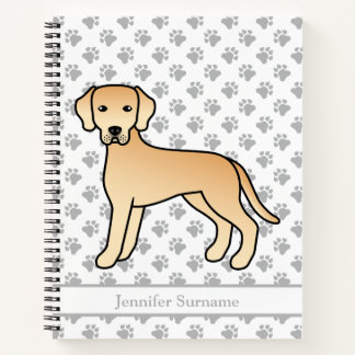 Yellow Labrador Retriever Dog &amp; Custom Text Notebook