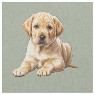Yellow Labrador Retriever Dog Fabric