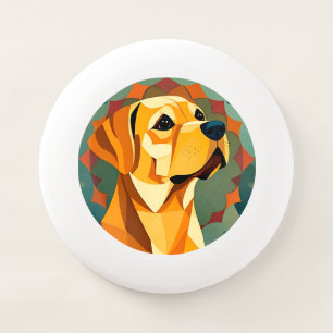 Yellow Labrador Retriever Dog Geometric Art Wham-O Frisbee