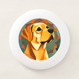 Yellow Labrador Retriever Dog Geometric Art Wham-O Frisbee