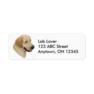 Yellow Labrador Retriever Dog Label