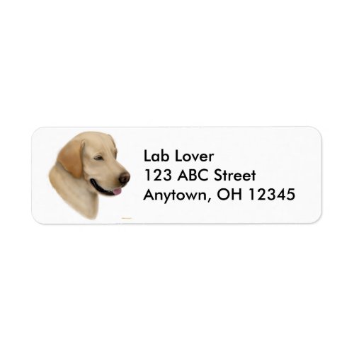 Yellow Labrador Retriever Dog Label