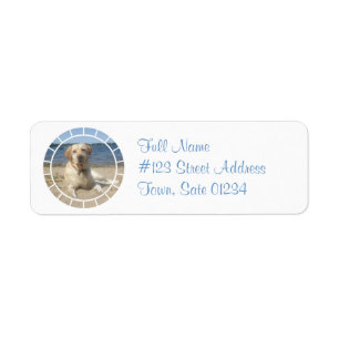 Yellow Labrador Retriever Dog Mailing Label