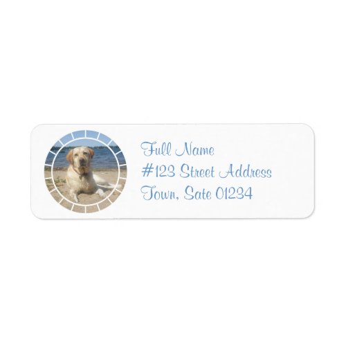 Yellow Labrador Retriever Dog Mailing Label