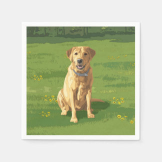 Yellow Labrador Retriever Dog Napkins