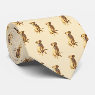 Yellow Labrador Retriever Dog Neck Tie