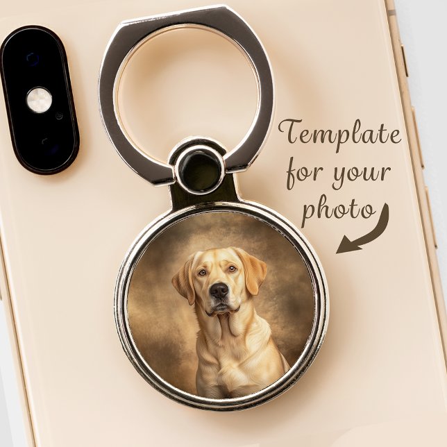 Yellow Labrador Retriever Dog Photo Template Phone Ring Stand (Yellow Labrador Retriever Dog Photo Template Phone Ring Stand)