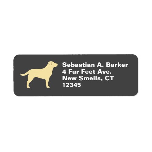 Yellow Labrador Retriever Dog Silhouette Lab Label
