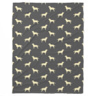 Yellow Labrador Retriever Dog Silhouettes Pattern