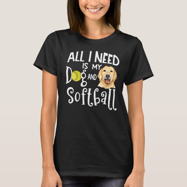 Yellow Labrador Retriever Dog Softball Player Dog  T-Shirt (Front)