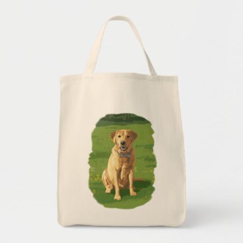 Yellow Labrador Retriever Dog Tote Bag by Fun_Forest at Zazzle