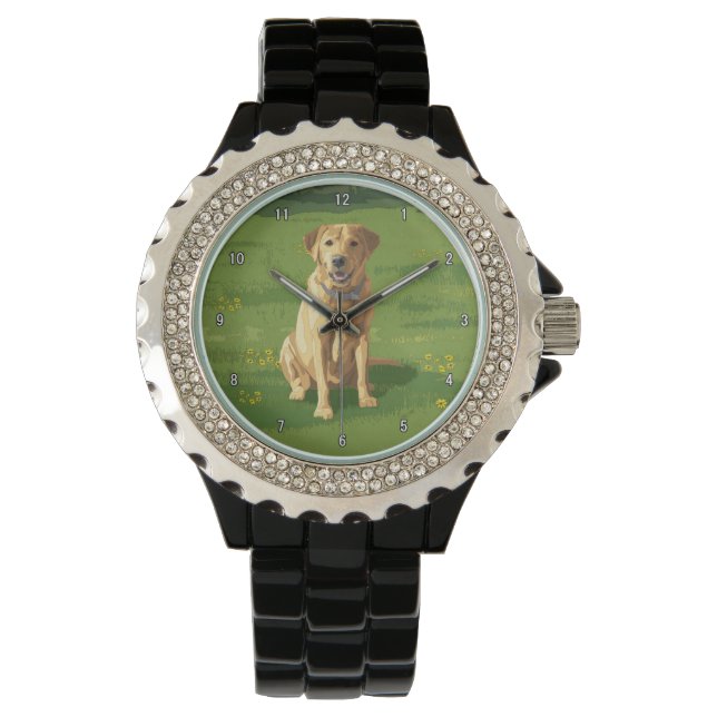 Yellow Labrador Retriever Dog Watch (Front)
