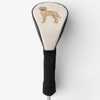 Yellow Labrador Retriever Drawing Cute Cartoon Dog Golf Head Cover