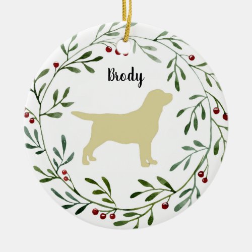 Yellow Labrador Retriever _ Duck Dog _ Yellow Lab Ceramic Ornament