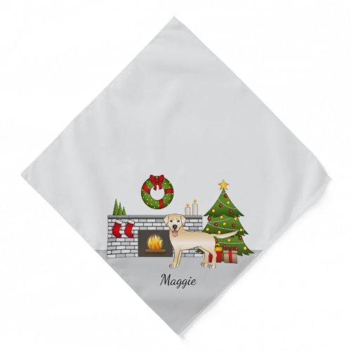 Yellow Labrador Retriever _ Festive Christmas Room Bandana