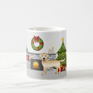 Yellow Labrador Retriever - Festive Christmas Room Coffee Mug