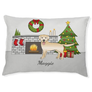 Yellow Labrador Retriever - Festive Christmas Room Pet Bed