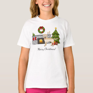 Yellow Labrador Retriever - Festive Christmas Room T-Shirt