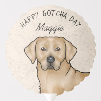 Yellow Labrador Retriever Happy Gotcha Day Balloon