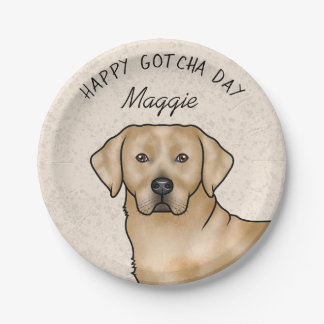 Yellow Labrador Retriever Happy Gotcha Day Paper Plates