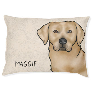 Yellow Labrador Retriever Lab Dog Custom Name Pet Bed