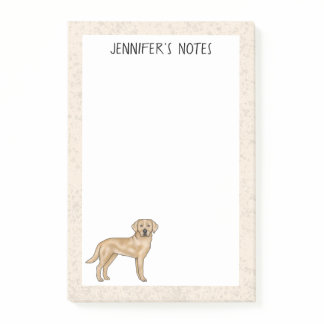 Yellow Labrador Retriever Lab Dog Custom Name Post-it Notes