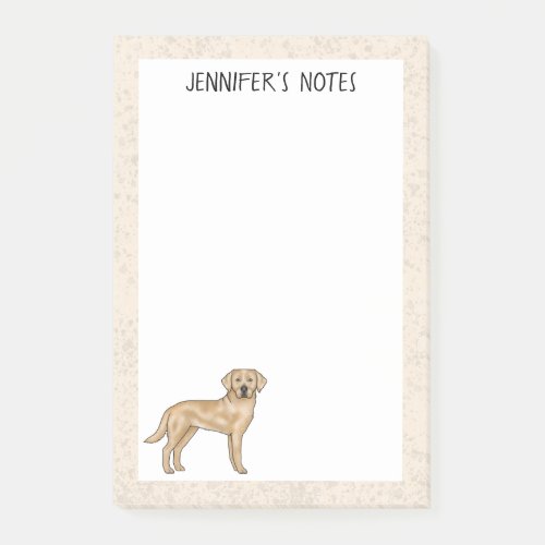 Yellow Labrador Retriever Lab Dog Custom Name Post_it Notes